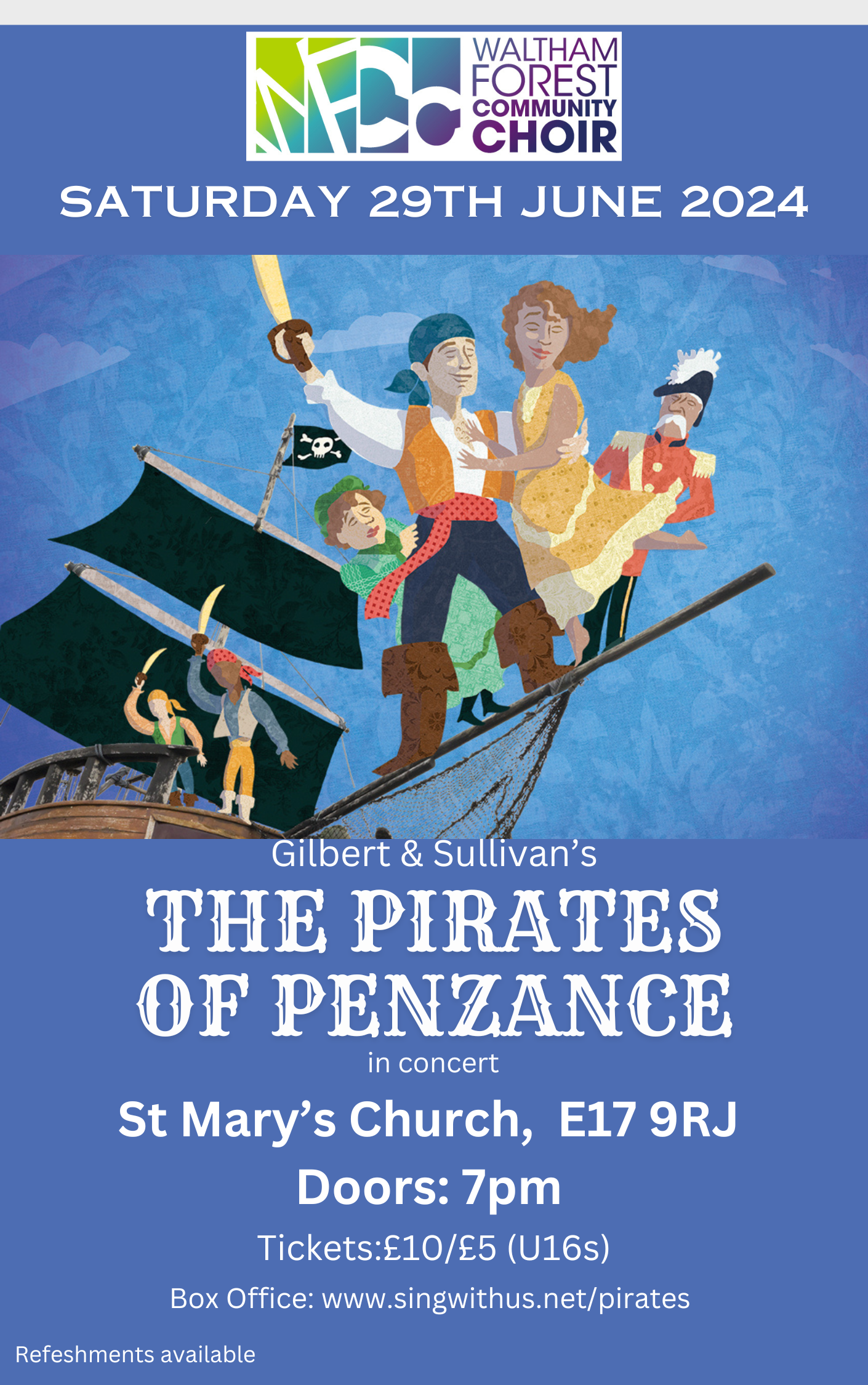 Pirates of Penzance Choir Concert - Tickets available on the door
